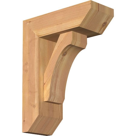 Ekena Millwork Legacy Slat Smooth Bracket w/ Offset Brace, Western Red Cedar, 5 1/2"W x 14"D x 18"H BKT0604X14X18LEC06SWR
